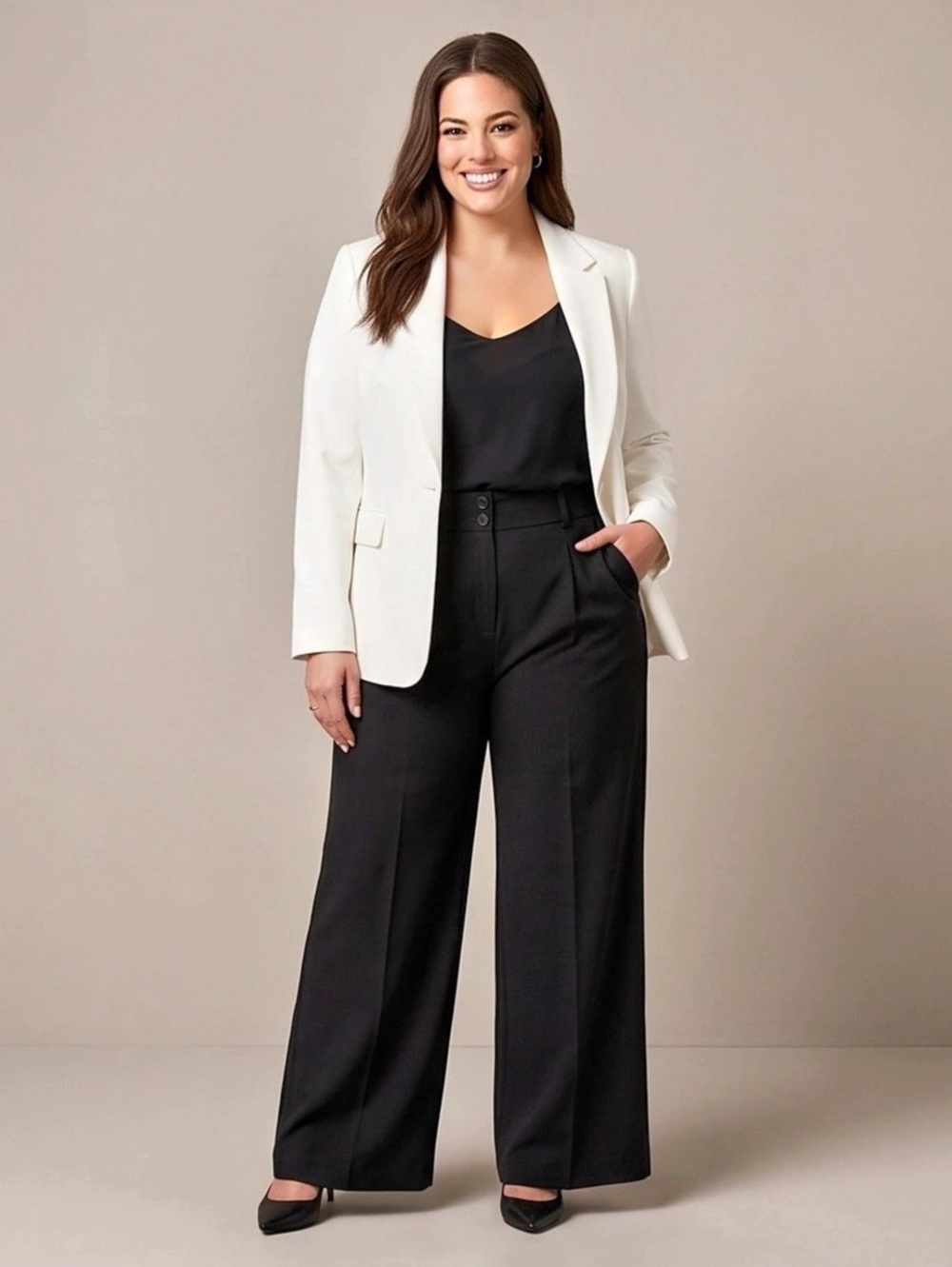 Women's Wide Leg Pants in Black 27